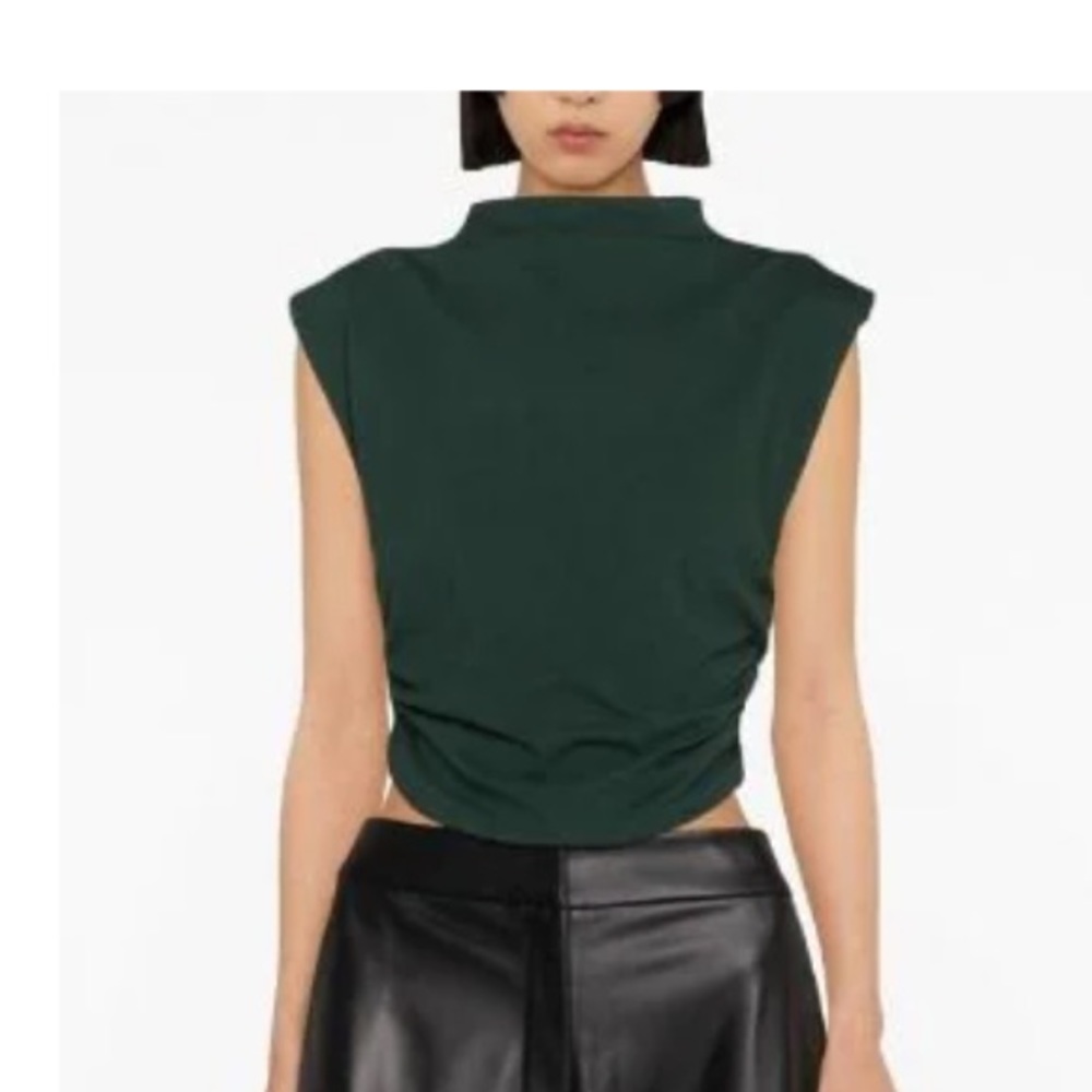 Reformation Lindy Knit Top Green
